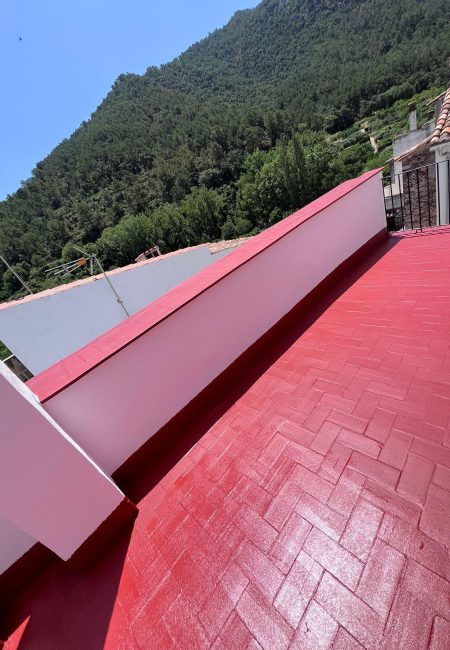 Aplicación de poliuretano en cubierta