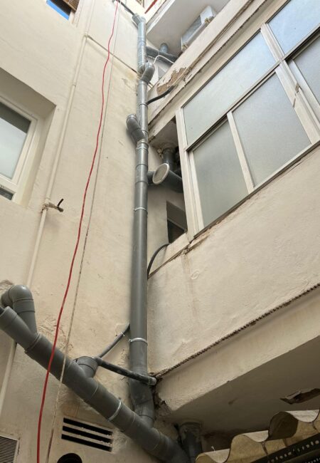 Cambio de bajantes en edificio residencial