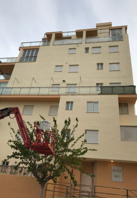proyecto despues de aplicación de pintura antihumedad en fachada